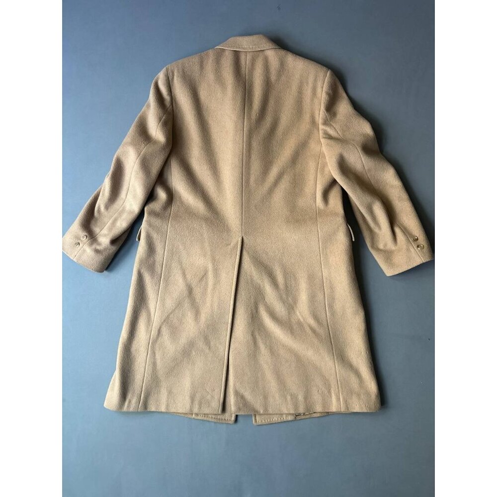 Jos. A. Bank Top Coat Wool Camel Tan Tailored Fit Made in USA executive collect - Picture 9 of 16